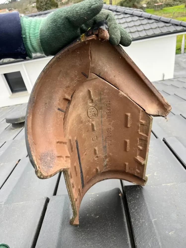 Réparation DIY : fixer la tuile peut sembler simple, mais le faîtage reste une zone sensible.